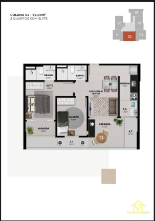 Imagem Apartamento com 2 Quartos à Venda, 60 m² em Jockey De Itaparica - Vila Velha