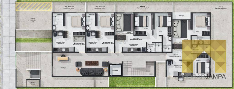 Imagem Apartamento com 2 Quartos à Venda, 51 m² em Bessa - João Pessoa
