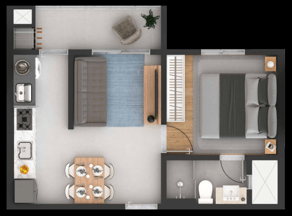 Imagem Apartamento com 2 Quartos à Venda, 50 m² em Centro - Pinhais