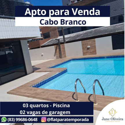 Apartamento com 3 Quartos à Venda, 134 m² em Cabo Branco - João Pessoa