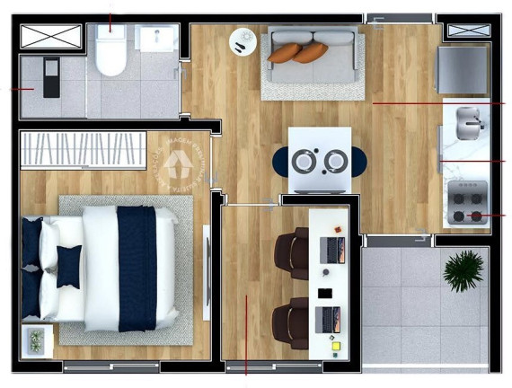 Imagem Imóvel com 1 Quarto à Venda, 17 m² em Penha De França - São Paulo