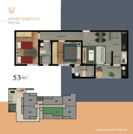 Apartamento com 2 Quartos à Venda, 53 m² em Castelo - Belo Horizonte