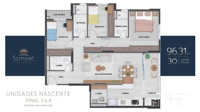 Imagem Apartamento com 3 Quartos à Venda, 96 m² em Goiânia 2 - Goiânia