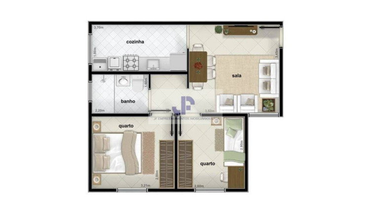 Imagem Imóvel com 2 Quartos à Venda, 46 m² em Jardim Califórnia - Sorocaba