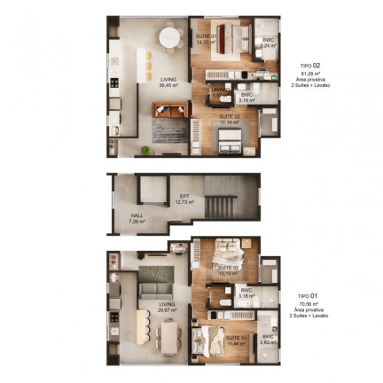 Imagem Apartamento com 2 Quartos à Venda, 71 m² em São Francisco De Assis - Camboriú