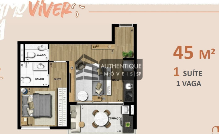 Imagem Apartamento com 1 Quarto à Venda, 46 m² em Campo Belo - São Paulo Imagem Apartamento com 1 Quarto à Venda, 46 m² em Campo Belo - São Paulo