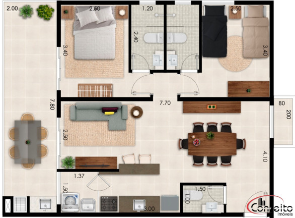 Imagem Apartamento com 2 Quartos à Venda, 80 m² em Toninhas - Ubatuba Imagem Apartamento com 2 Quartos à Venda, 80 m² em Toninhas - Ubatuba