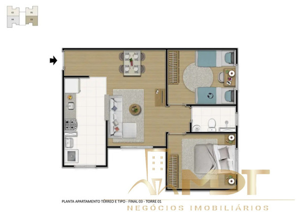 Imagem Apartamento com 2 Quartos à Venda, 47 m² em Borba Gato - Sabará