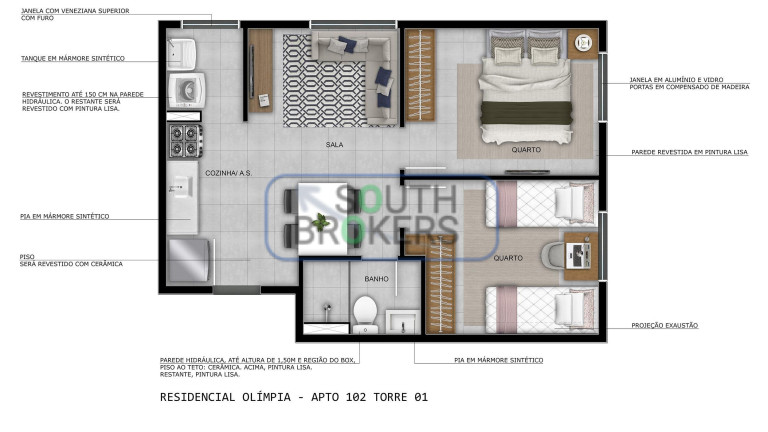 Imagem Apartamento com 2 Quartos à Venda, 39 m² em Santa Maria - Osasco Imagem Apartamento com 2 Quartos à Venda, 39 m² em Santa Maria - Osasco
