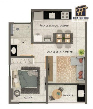 Imagem Apartamento com 1 Quarto à Venda, 38 m² em Monte Castelo - Cabedelo