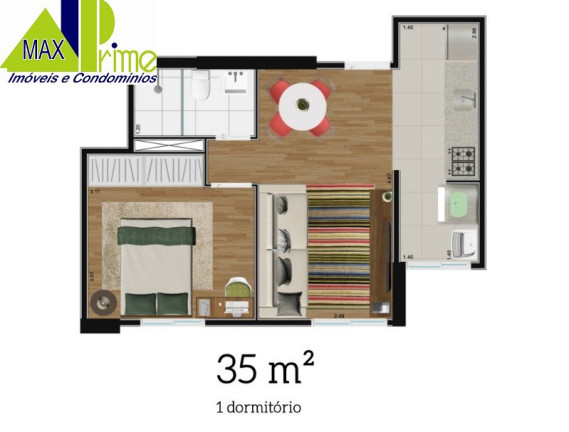 Imagem Apartamento com 2 Quartos à Venda, 35 m² em Vila Carrão - São Paulo