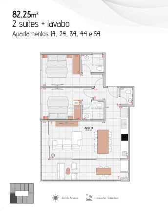 Imagem Apartamento com 2 Quartos à Venda, 75 m² em Toninhas - Ubatuba Imagem Apartamento com 2 Quartos à Venda, 75 m² em Toninhas - Ubatuba