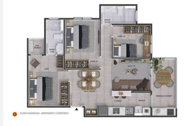 Imagem Imóvel com 3 Quartos à Venda, 73 m² em Centro - São Carlos