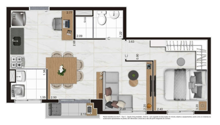 Imagem Apartamento com 2 Quartos à Venda, 38 m² em Vila Mascote - São Paulo