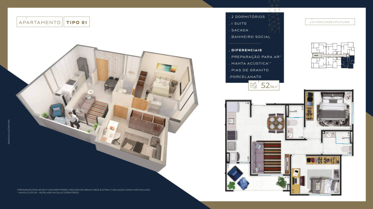 Imagem Imóvel com 2 Quartos à Venda, 52 m² em Quintas De Sao Jose (bonfim Paulista) - Ribeirão Preto