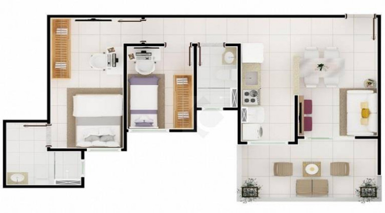 Imagem Apartamento com 3 Quartos para Alugar, 62 m² em Reserva Vista Verde - Indaiatuba