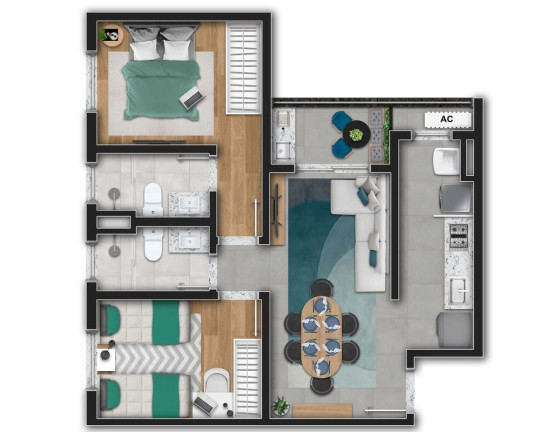 Imagem Apartamento com 2 Quartos à Venda, 95 m² em Centro - Sorocaba