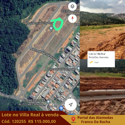 Imagem Terreno à Venda, 132 m² em Portal Das Alamedas - Franco Da Rocha Imagem Terreno à Venda, 132 m² em Portal Das Alamedas - Franco Da Rocha