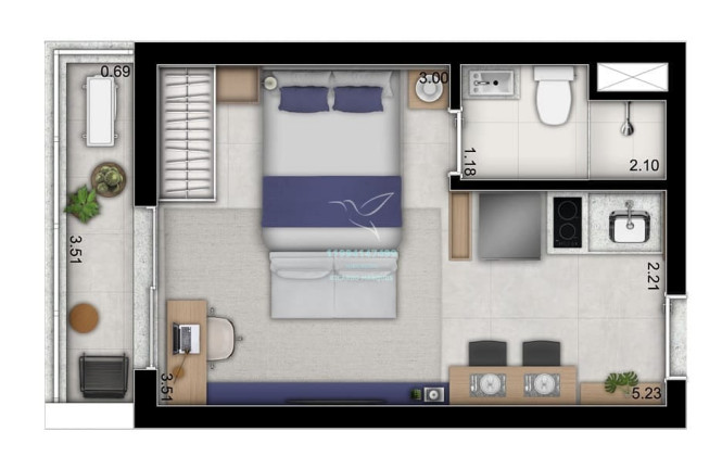 Imagem Studio com 1 Quarto à Venda, 24 m² em Pinheiros - São Paulo Imagem Studio com 1 Quarto à Venda, 24 m² em Pinheiros - São Paulo