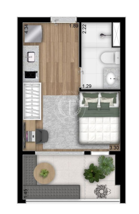 Imagem Apartamento com 1 Quarto à Venda, 22 m² em Perdizes - São Paulo
