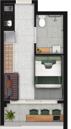 Imagem Apartamento com 1 Quarto à Venda, 32 m² em Moema - São Paulo