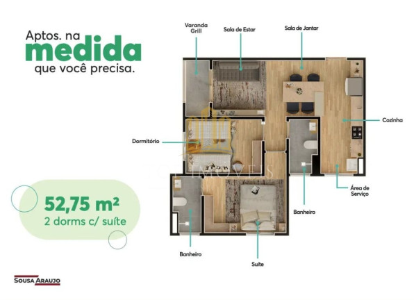 Imagem Apartamento com 2 Quartos à Venda, 52 m² em Jardim Marcondes - Jacareí Imagem Apartamento com 2 Quartos à Venda, 52 m² em Jardim Marcondes - Jacareí