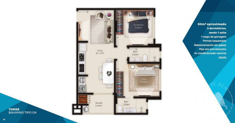 Imagem Apartamento com 2 Quartos à Venda, 60 m² em Morretes - Itapema Imagem Apartamento com 2 Quartos à Venda, 60 m² em Morretes - Itapema