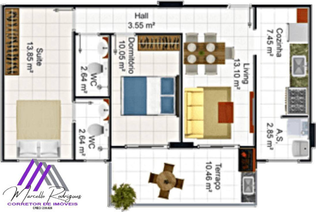 Imagem Apartamento com 2 Quartos à Venda, 75 m² em Campo Da Aviação - Praia Grande Imagem Apartamento com 2 Quartos à Venda, 75 m² em Campo Da Aviação - Praia Grande
