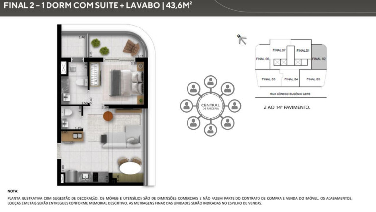 Imagem Apartamento com 1 Quarto à Venda, 43 m² em Pinheiros - São Paulo