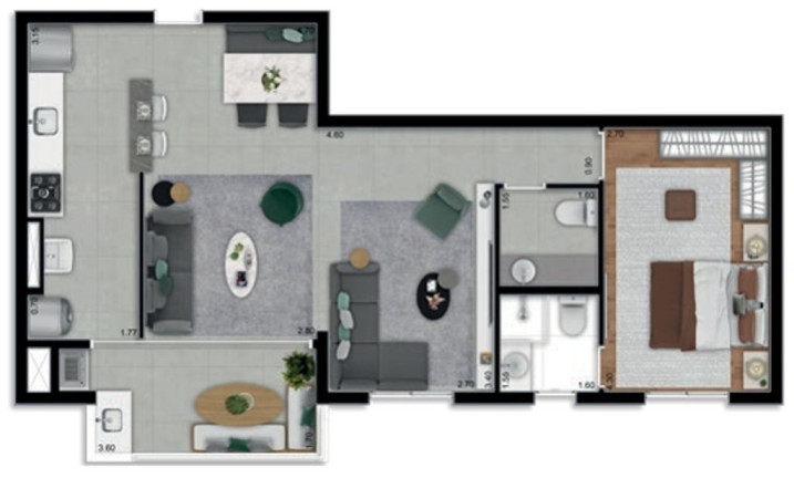 Apartamento com 3 Quartos à Venda, 86 m² em Centro - Barueri