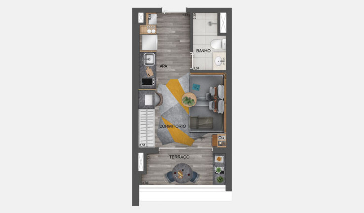 Imagem Apartamento à Venda, 26 m² em Santo Amaro - São Paulo Imagem Apartamento à Venda, 26 m² em Santo Amaro - São Paulo