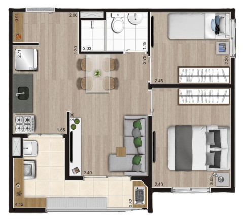 Imagem Apartamento com 2 Quartos à Venda, 41 m² em Jardim Imperador (zona Sul) - São Paulo Imagem Apartamento com 2 Quartos à Venda, 41 m² em Jardim Imperador (zona Sul) - São Paulo