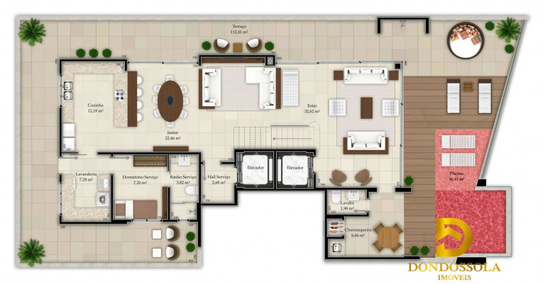 Imagem Apartamento com 3 Quartos à Venda, 215 m² em Centro - Criciúma