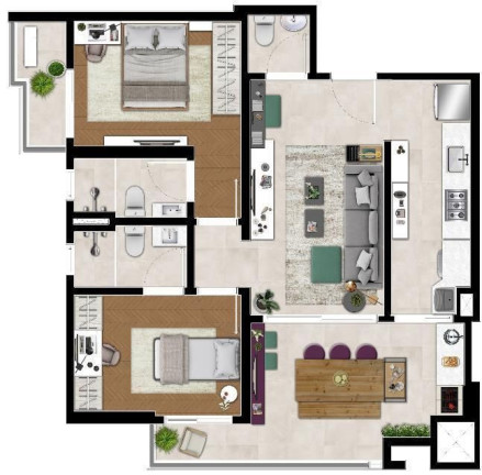 Imagem Apartamento com 2 Quartos à Venda, 83 m² em Boqueirão - Santos