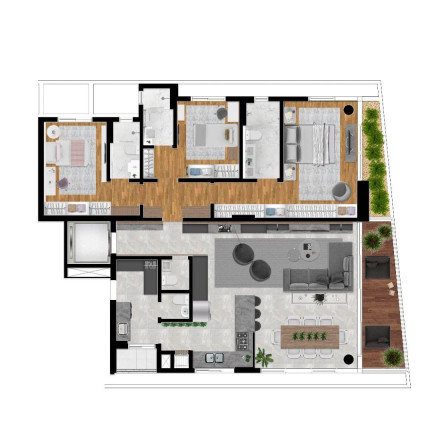 Imagem Apartamento com 3 Quartos à Venda, 152 m² em água Verde - Curitiba Imagem Apartamento com 3 Quartos à Venda, 152 m² em água Verde - Curitiba