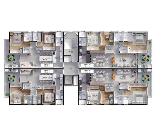Imagem Apartamento com 2 Quartos à Venda, 78 m² em Agua Verde - Curitiba