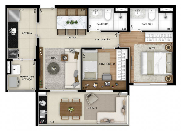 Imagem Apartamento com 3 Quartos à Venda, 84 m² em Vila Guilhermina - São Paulo