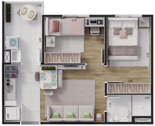 Imagem Imóvel com 2 Quartos à Venda, 33 m² em Jardim São Paulo(zona Leste) - São Paulo
