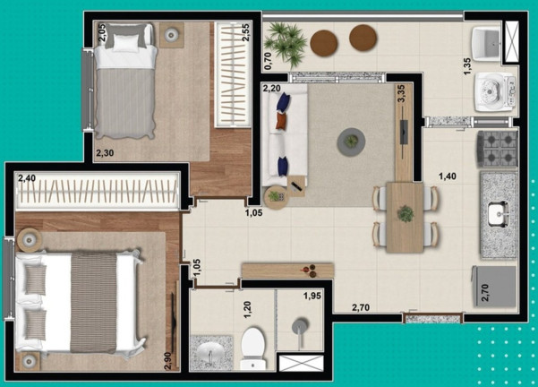 Imagem Apartamento com 2 Quartos à Venda, 33 m² em Jabaquara - São Paulo