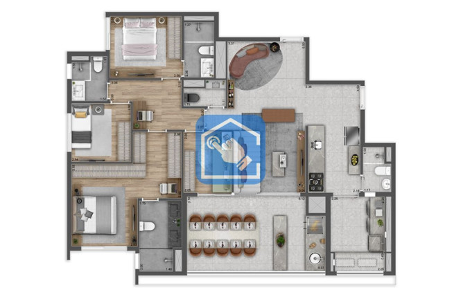 Foto do imóvel Apartamento com 4 Quartos à Venda, 132 m² em Vila Clementino - São Paulo