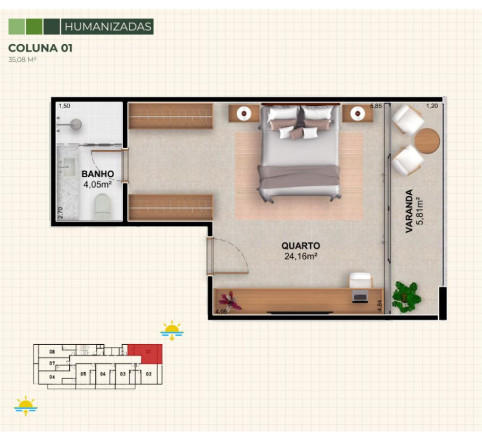 Imagem Apartamento com 1 Quarto à Venda, 32 m² em Centro - Cabo Frio