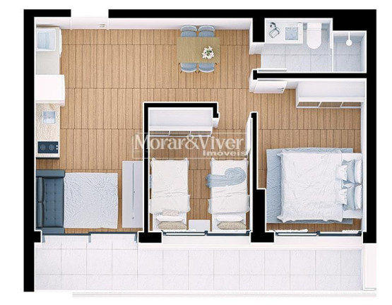 Imagem Apartamento com 2 Quartos à Venda, 40 m² em Portão - Curitiba
