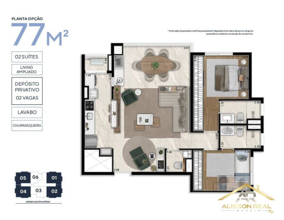 Foto do imóvel Apartamento com 2 Quartos à Venda, 77 m² em Vila Osasco - Osasco