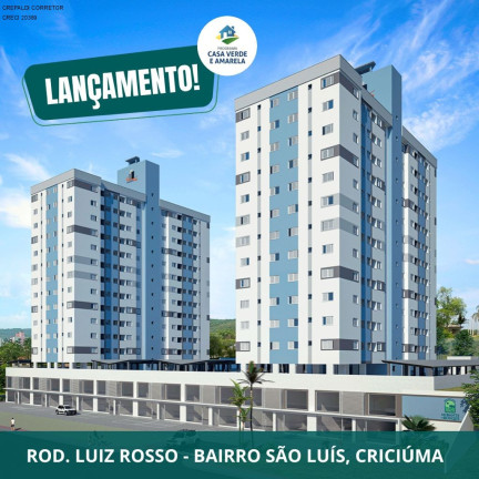 Imagem Apartamento com 2 Quartos à Venda, 47 m² em São Luís - Criciúma Imagem Apartamento com 2 Quartos à Venda, 47 m² em São Luís - Criciúma