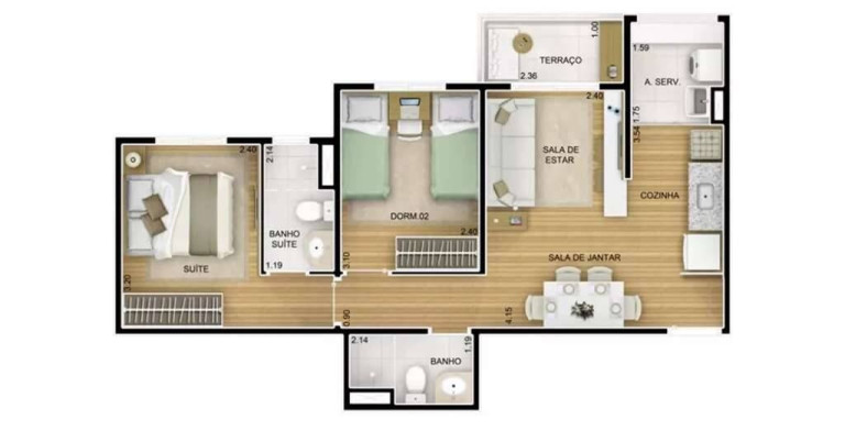 Imagem Apartamento com 2 Quartos à Venda, 52 m² em Jardim Parque Morumbi - São Paulo