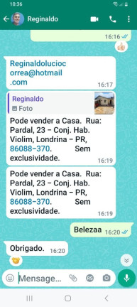 Imagem Casa com 2 Quartos à Venda, 70 m² em Conjunto Habitacional Violim - Londrina