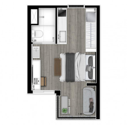 Imagem Apartamento com 1 Quarto à Venda, 37 m² em Vila Madalena - São Paulo