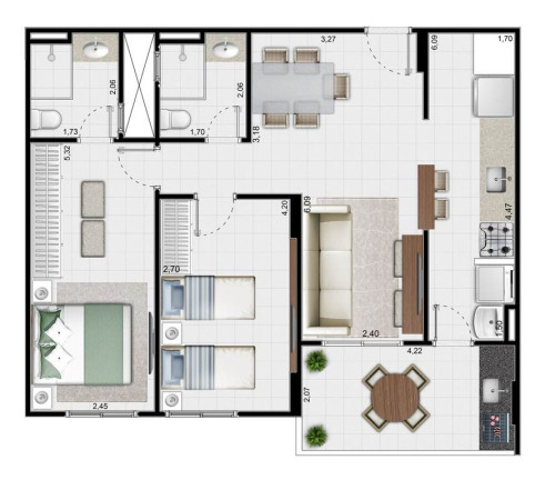 Imagem Apartamento com 2 Quartos à Venda, 79 m² em Vila Mirim - Praia Grande Imagem Apartamento com 2 Quartos à Venda, 79 m² em Vila Mirim - Praia Grande