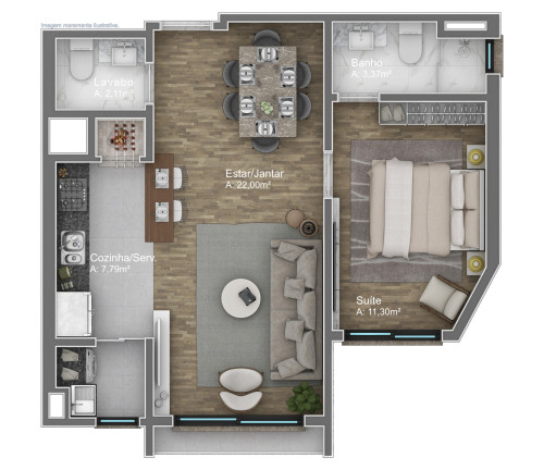 Imagem Apartamento com 2 Quartos à Venda, 87 m² em Av. Central - Gramado