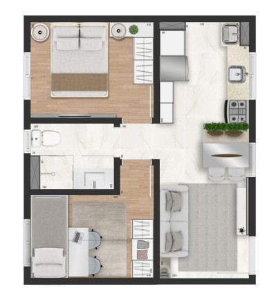 Imagem Apartamento com 1 Quarto à Venda, 51 m² em Parque Santa Fé - Porto Alegre
